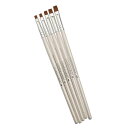 ネイルアート用品 ネイルブラシ ジェルネイルブラシ 平筆 フラットブラシ エクステンションジェル カラージェル ジェルネイル セルフネイル用 UVジェル ネイル...