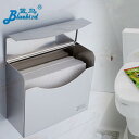 トイレットペーパーホルダー ステンレス 厚手 防水 フタ 鏡面 ヘアライン 壁掛け 粘着式 穴あけ不要 トイレ 洗面所 バスルーム おしゃれ 収納