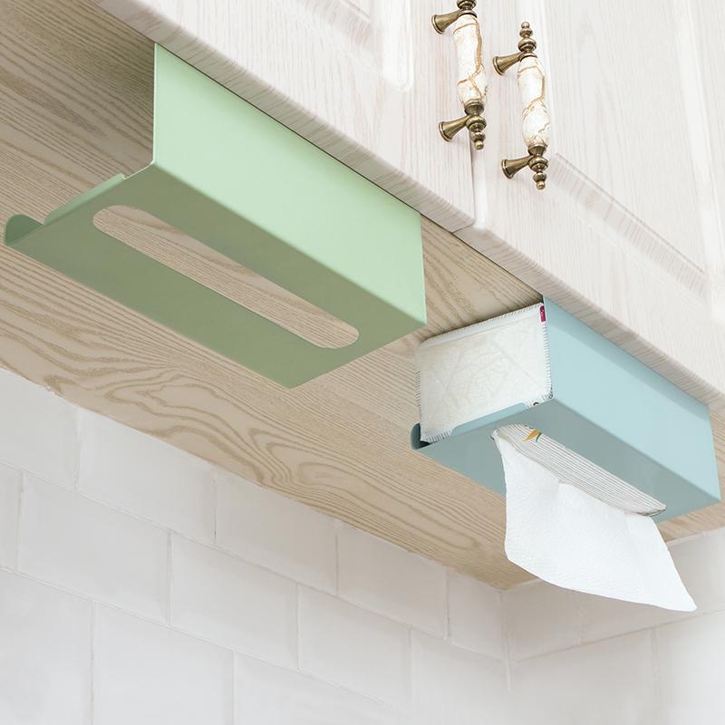 キッチンペーパーホルダー 壁掛け 穴開け不要 粘着式 戸棚扉用 アイアン製 おしゃれ シンプル 丈夫 キ..