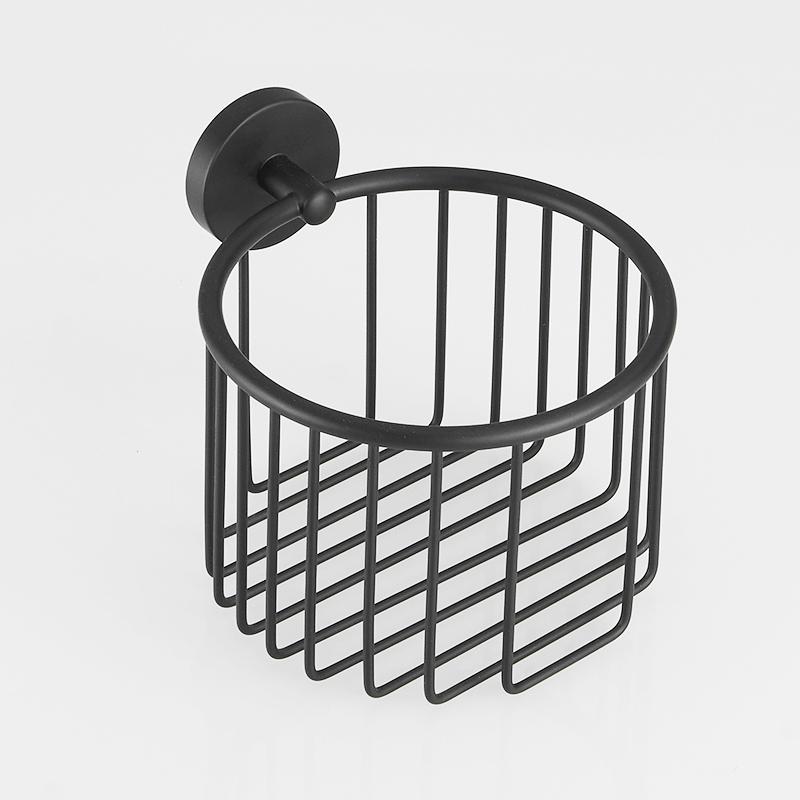 トイレットペーパーホルダー 銅製 穴あけ不要 壁掛け式 多機能棚 小物置き メッシュカゴ バスルーム ト..