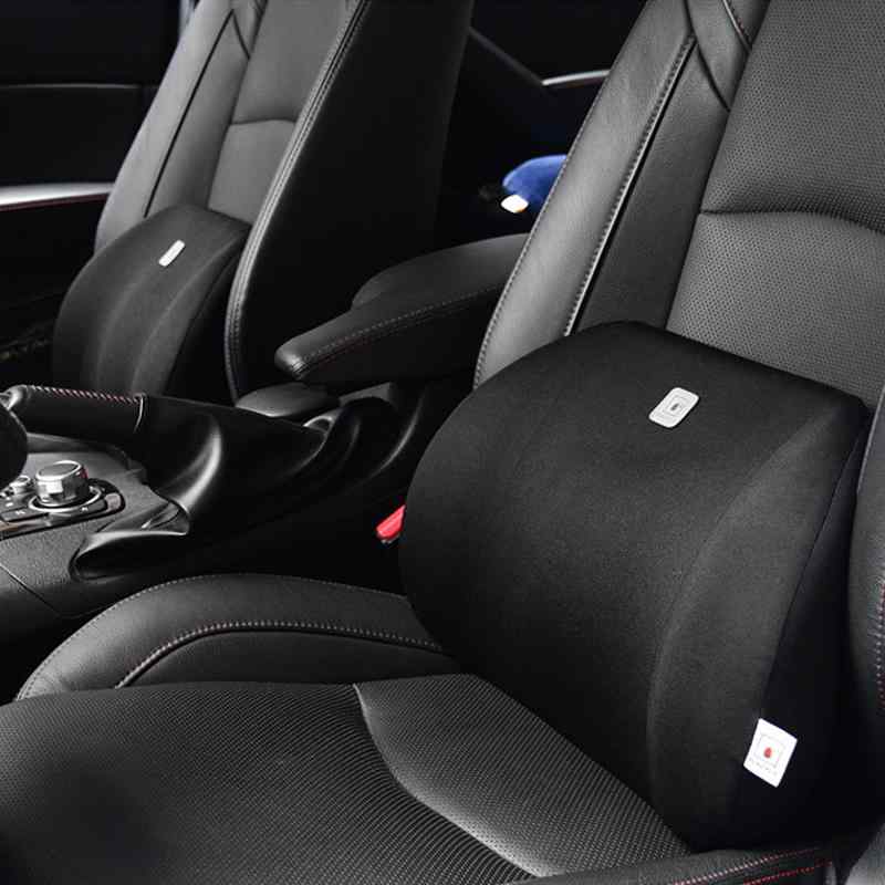 カー用品 車用 腰サポートクッション ネックピロー 低反発 記憶フォーム 通気性 腰当て 首枕 ポリエス..