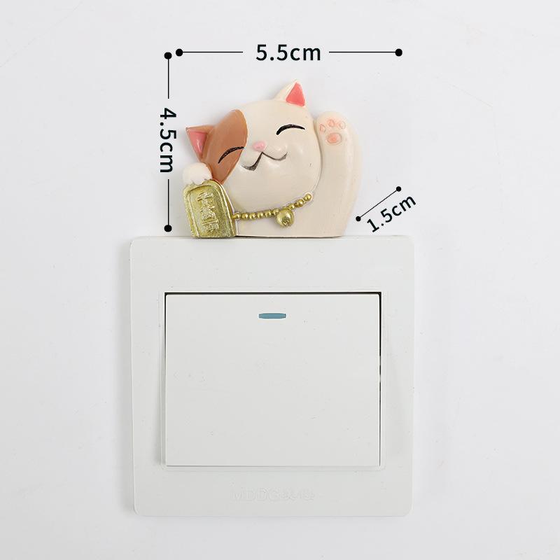 ウォールステッカー かわいい 動物 立体 樹脂製 スイッチカバー コンセントカバー リビング 子供部屋 ..