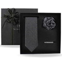 ネクタイ 紳士服 Necktie ビジネス スーツ用 首周り 装飾 ネクタイ メンズ ポケット スクエア ネクタイピン セット グレー フォーマル スクエア タ...