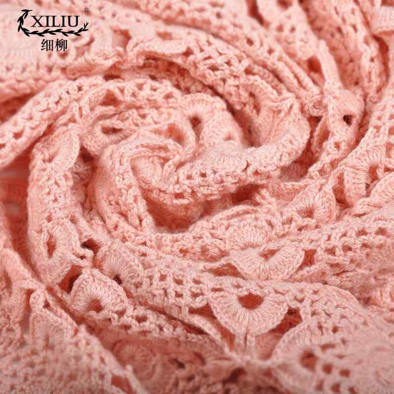 カーディガン レディース トップス 手編み かぎ編み 透かし編み ミドル丈 フリンジ 薄手 羽織り ウール ブレンド ゆったり アウター 大判 ショール カジュアル 春夏 着回し