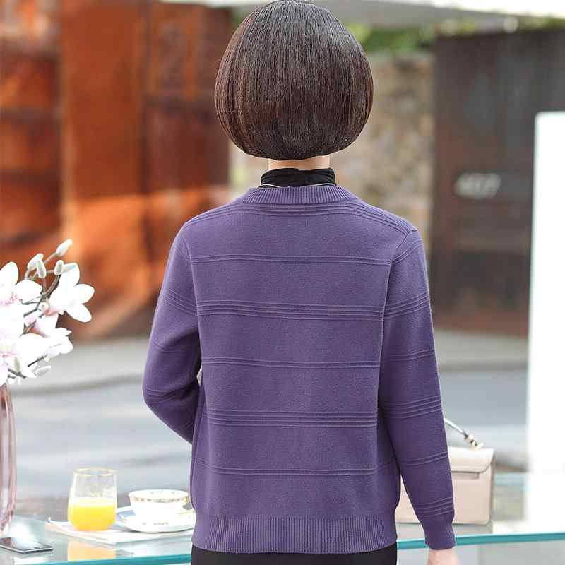 ニットカーディガン レディース 女性用 ミセス Vネック 無地 ジップアップ スタンドカラー 長袖 ゆったり アウター 羽織り 秋冬 再生 通勤 オフィス カジュアル 上品