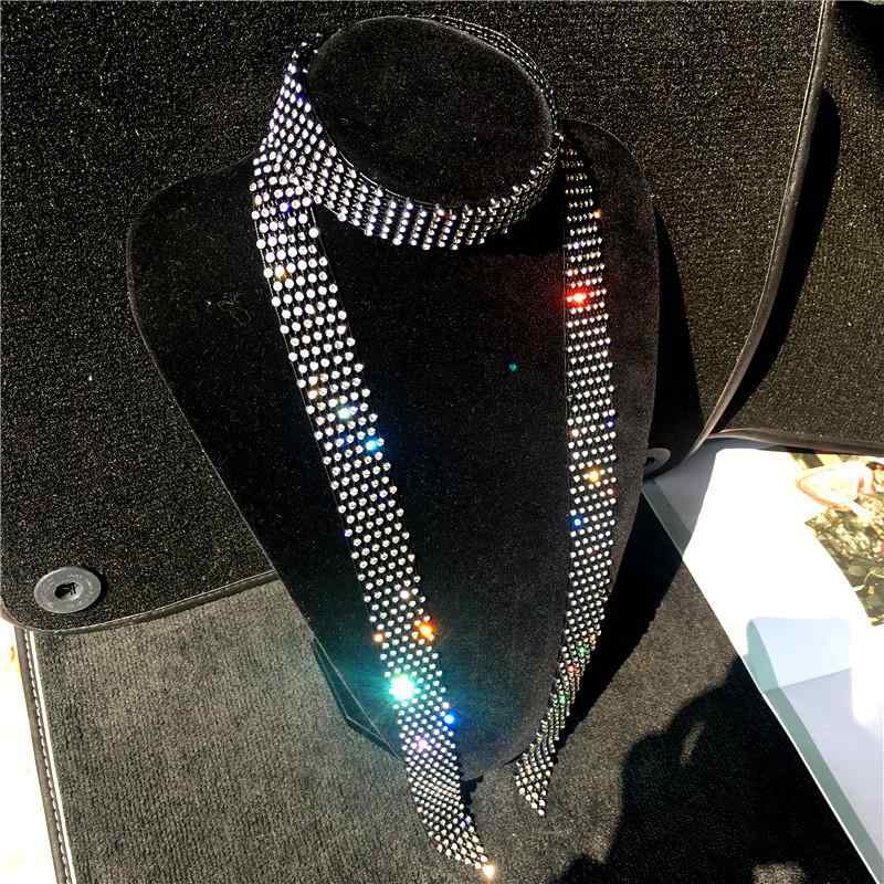 ネクタイ Necktie 首周り 装飾 ジャンプ クール ネクタイ レディース ラインストーン 装飾 チェーン 明るい 衣類 アクセサリー シャツ ネックレス アンカー ネクタイ
