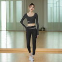 ヨガ ウェア フィットネス ウエア トップス ダンス ライム ヨガ 服 レディース ランニング スポーツ フィットネス 美しい背中 半袖 長袖 タイト 通気性 ...