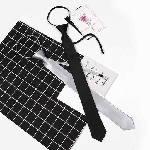 ネクタイ 紳士服 Necktie ビジネス スーツ用 首周り 装飾 男女兼用 5 cm ジッパー ネクタイ 紳士服 Necktie ビジネス スーツ用 首周り 装飾 男女兼用 5 cm ジッパー