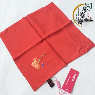 ハンカチ 手刺繍 ダブル仕立て 和風 花柄 蝶柄 牡丹 梅 薔薇 上品 エレガント フォーマルシーン なめら..