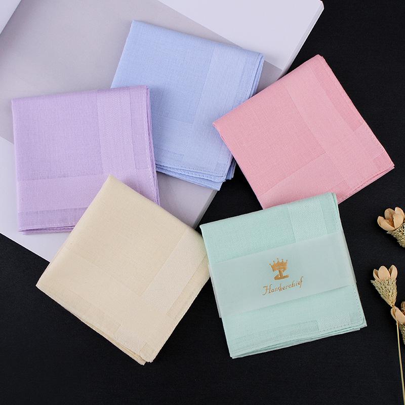 ハンカチ レディース 女性用 綿 無地 吸水 速乾 やわらかい ハンドタオル 普段使い 通勤 通学 お出かけ..