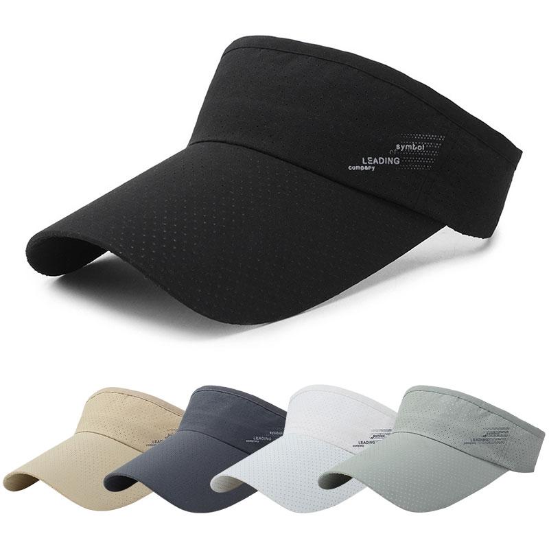サンバイザー 男女兼用 春夏 スポーツ ランニング ジョギング ゴルフ テニス アウトドア レジャー UVカット 日よけ つば長 ポリエステル 軽量 サイズ調整 カジュアル ブラック グレー ホワイト