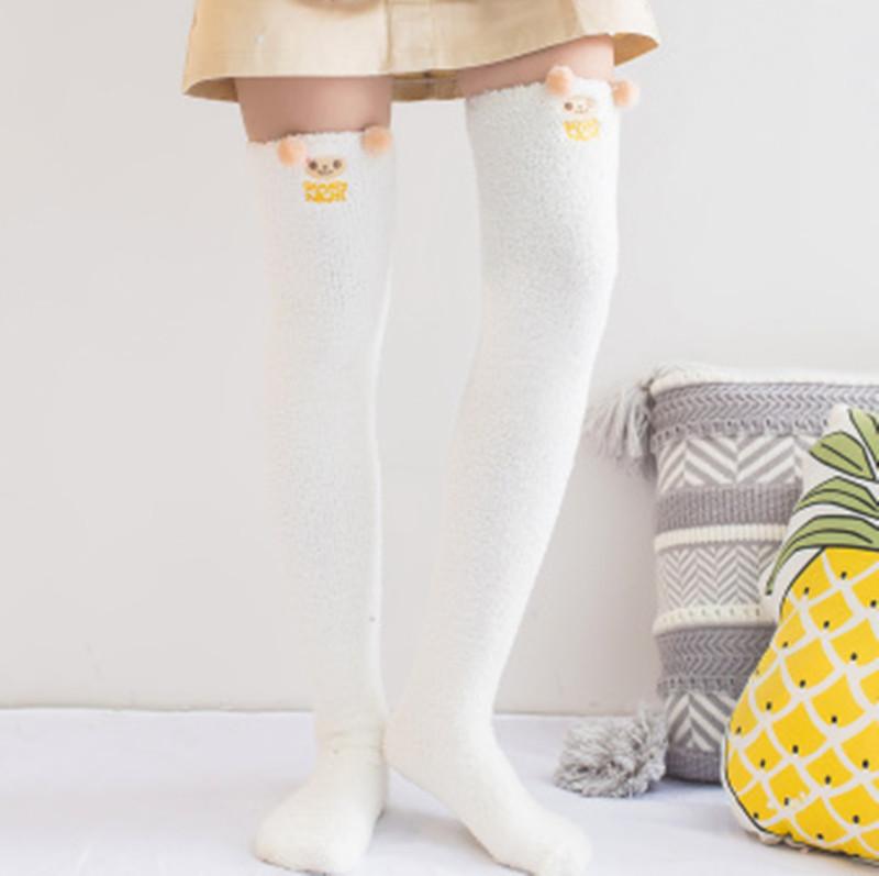 靴下 レディース 秋冬 コーラルフリース ニーハイ靴下 厚手 ルーム靴下 室内履き 睡眠用 おやすみ靴下 あったか モコモコ ふわふわ 暖かい 産後 冷え対策 ロング丈