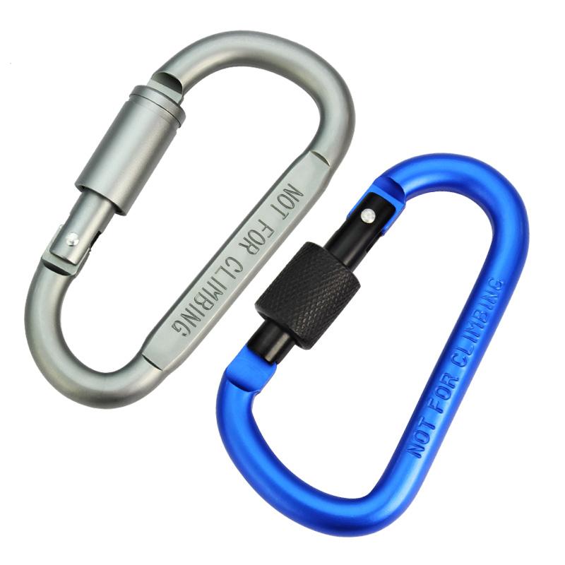 カラビナ Dリング 多機能 アウトドア 登山 キャンプ ハイキング用 キーホルダー ボトルホルダー 装備品..