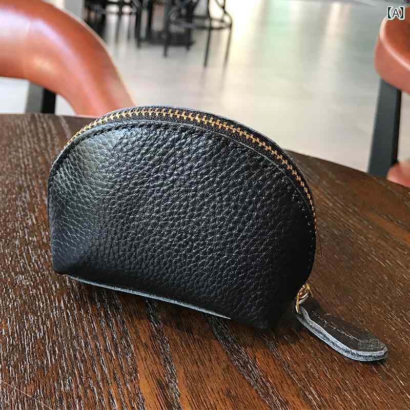 小銭入れ レディース 可愛い メンズ 小さい 革 無地 ミニ シンプル 財布 ファスナー カード ホルダー 黒 緑 赤 無地 小物入れ コンパクト 男女兼用 大人 プレゼント クリスマス 誕生日