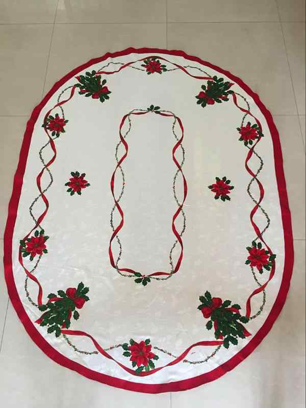 テーブルクロス ヨーロピアン ジャカード織り 布製 楕円形 長方形 円形 家庭用 クリスマス イベント パーティー ダイニング 食卓カバー 花柄 装飾