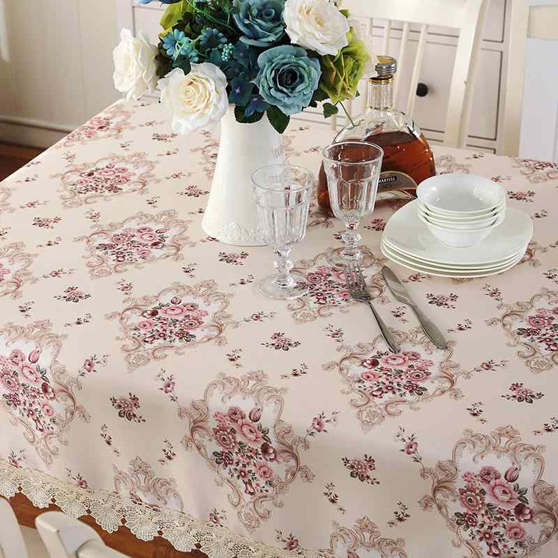 テーブルクロス 布製 長方形 円形 正方形 カントリー調 シンプル モダン 防水 撥水 滑り止め 食卓カバー リビング ダイニング 花柄 植物柄 防汚