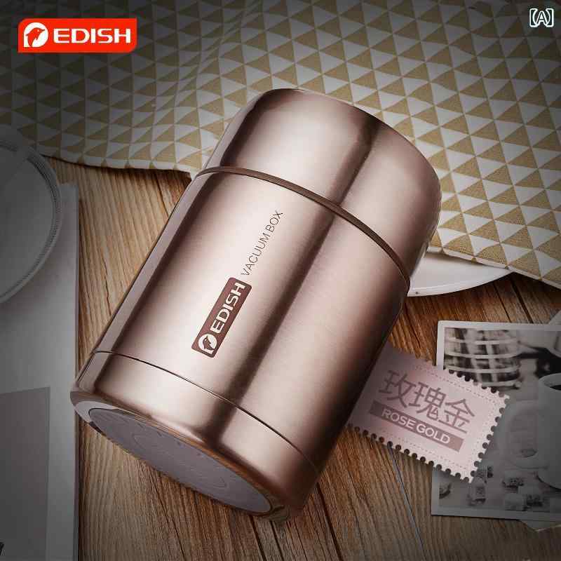 暖かい調理器 スープジャー 316ステンレス 広口 弁当箱 大容量1リットル 真空断熱 ランチジャー お粥 ..