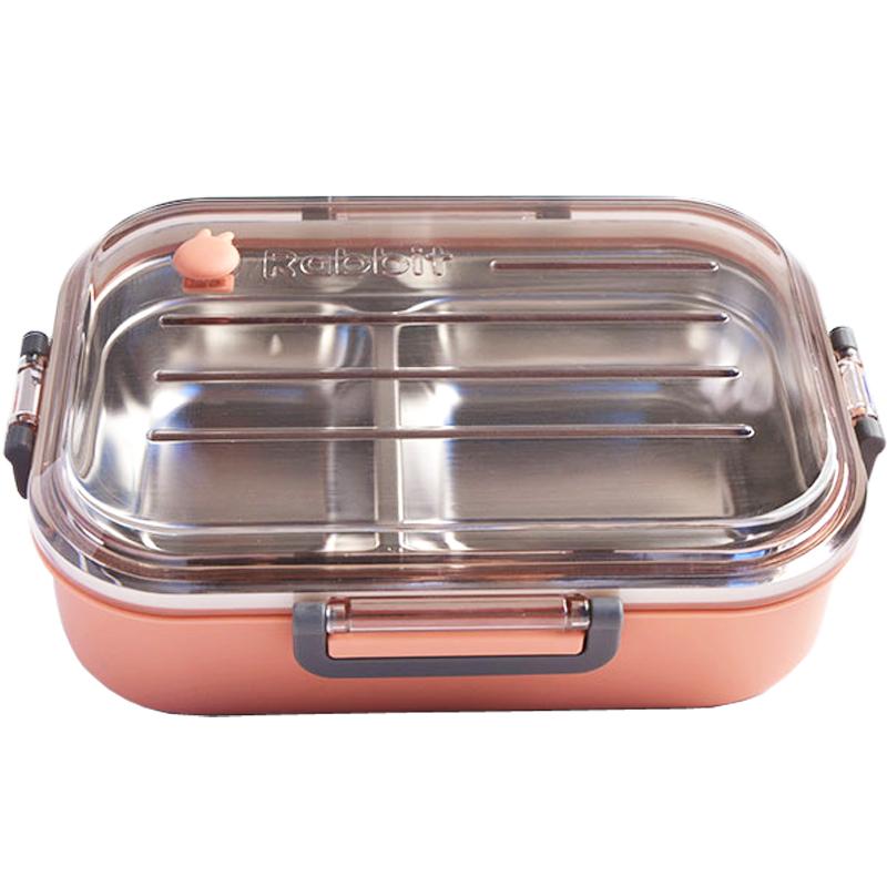 弁当箱 学生 人 通勤 通学 シンプル 仕切り ステンレス製 プラスチック製 一段 ランチボックス 大容量 1200ml 昼食 ランチタイム かわいい