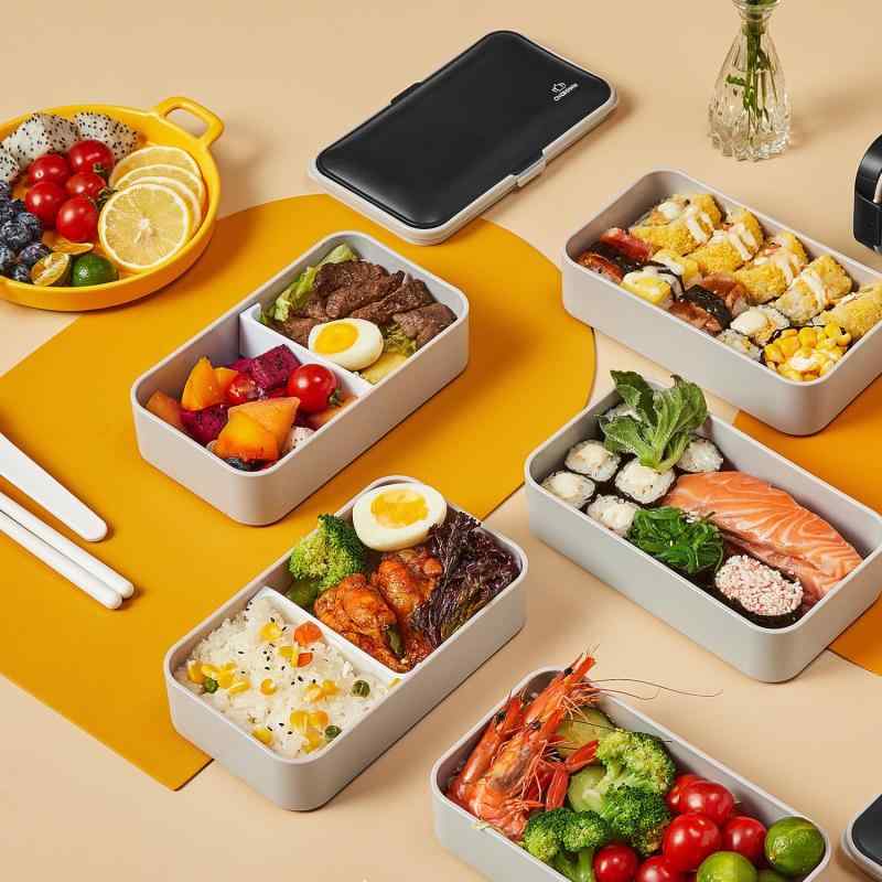 弁当箱 和風 シンプル 2段 ランチボックス 通勤 オフィス 電子レンジ ヘルシー ダイエット 暖かい 密閉..