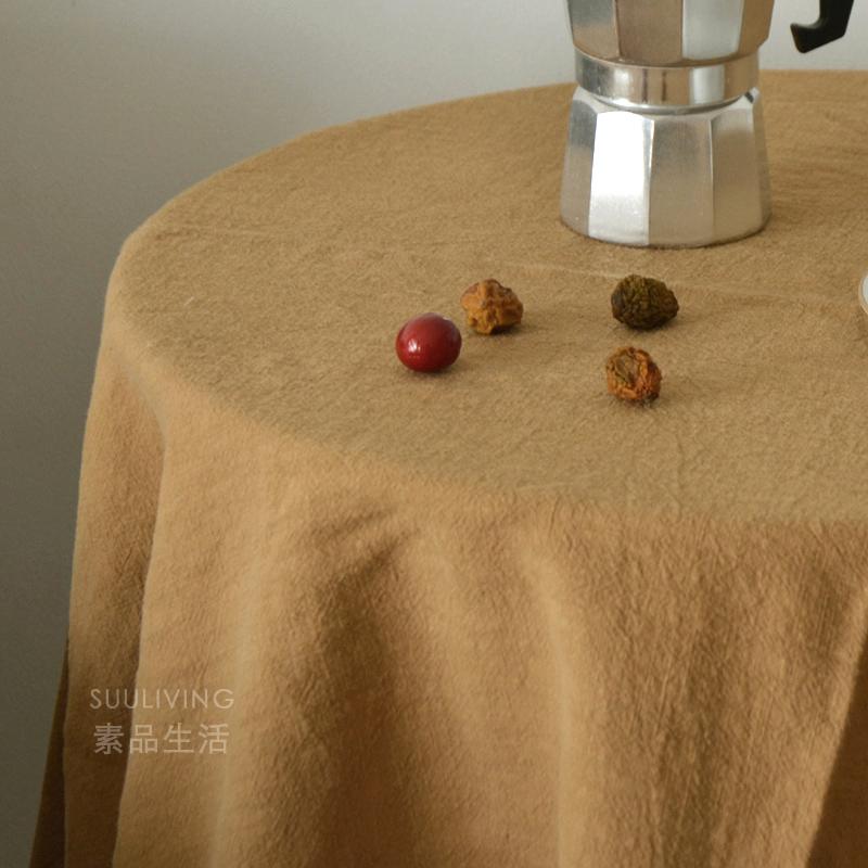 テーブルクロス 綿麻 ラミー 無地 グレー シンプル モダン ヴィンテージ風 食卓 ダイニング用 コーヒー..