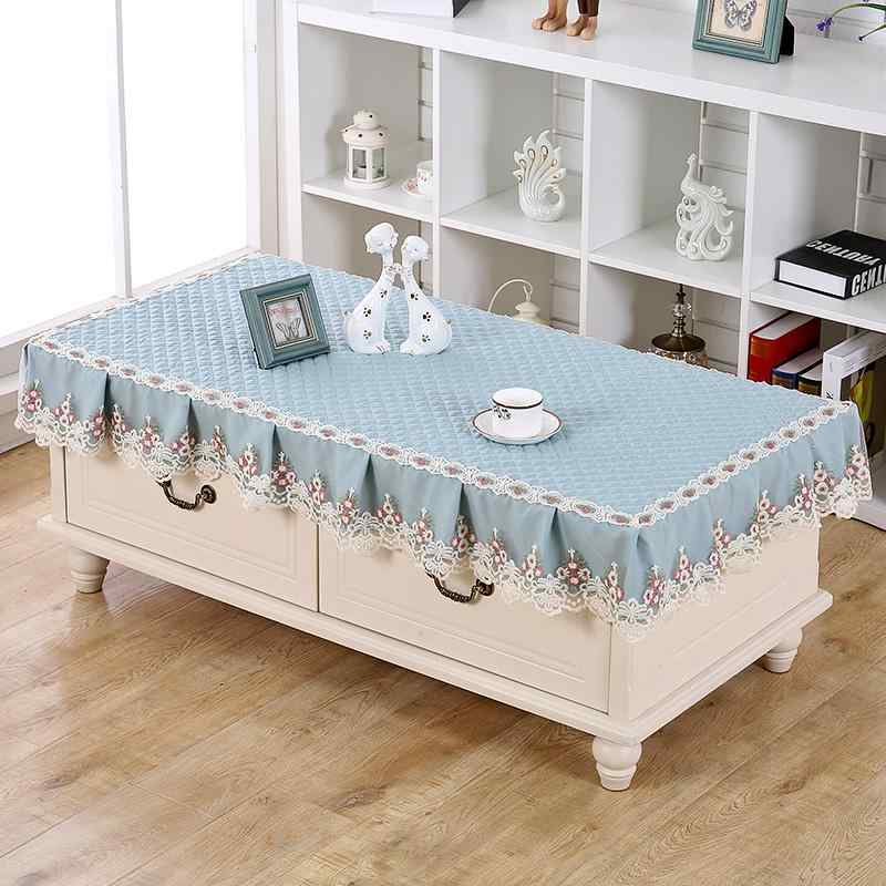 マルチカバー 長方形 レース 布製 厚手 リビング ダイニング 家庭用 ローテーブル コーヒーテーブル テーブルクロス 花柄 カントリー風