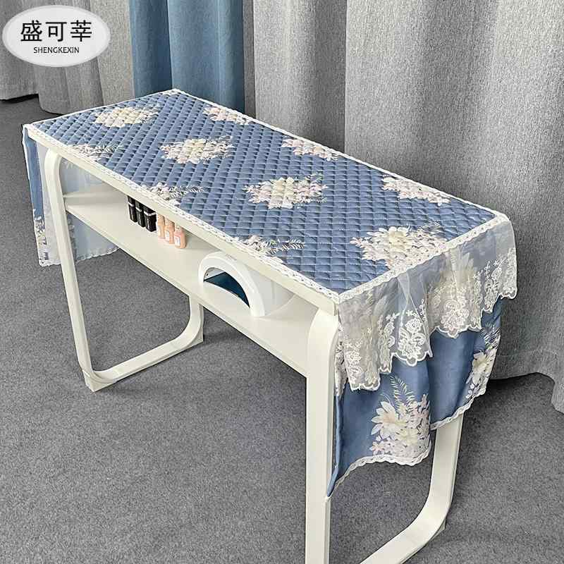 ネイル用テーブルクロス 長方形 サロン 店舗用 布製 ヨーロピアン 欧風 エレガント 防塵 ホコリよけ 滑..