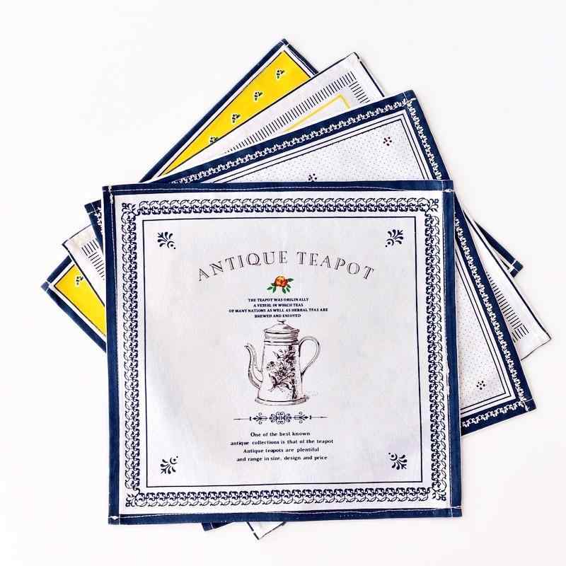 ランチョンマット 欧風 イングリッシュスタイル 宮廷風 シンプル エレガント 清潔感 布製 正方形 テーブルナプキン 食卓用 撮影小道具