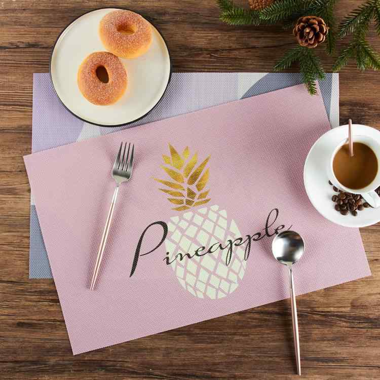 ランチョンマット 北欧風 シンプルモダン 幾何学 風 PVC製 長方形 断熱 滑り止め 食卓用 テーブルマット おしゃれ