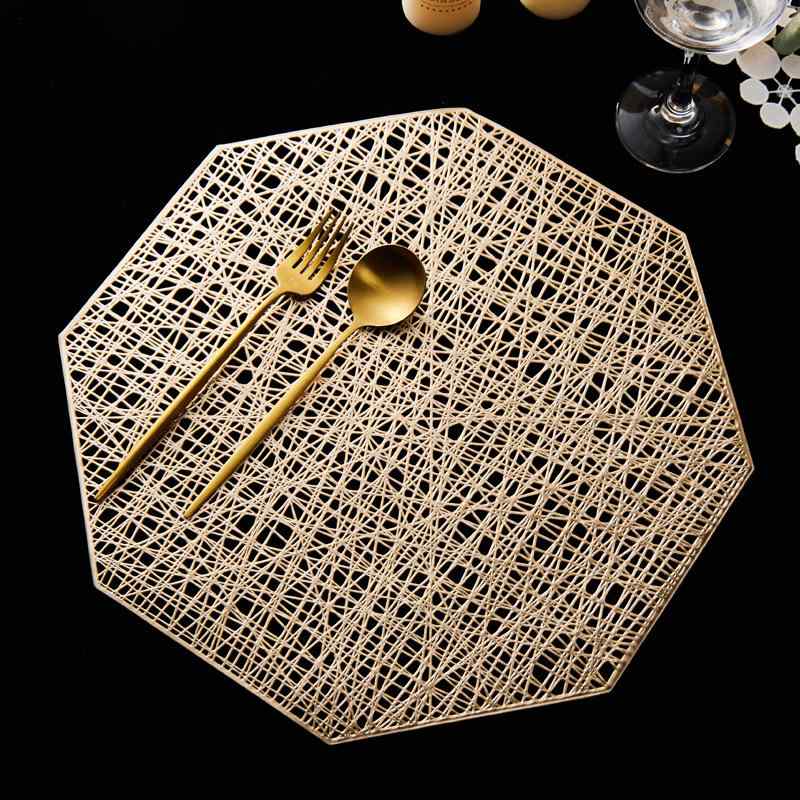 テーブルマット 北欧風 ゴールド 大理石柄 断熱 耐熱 滑り止め 食卓用 おしゃれ 映え ダイニング キッ..