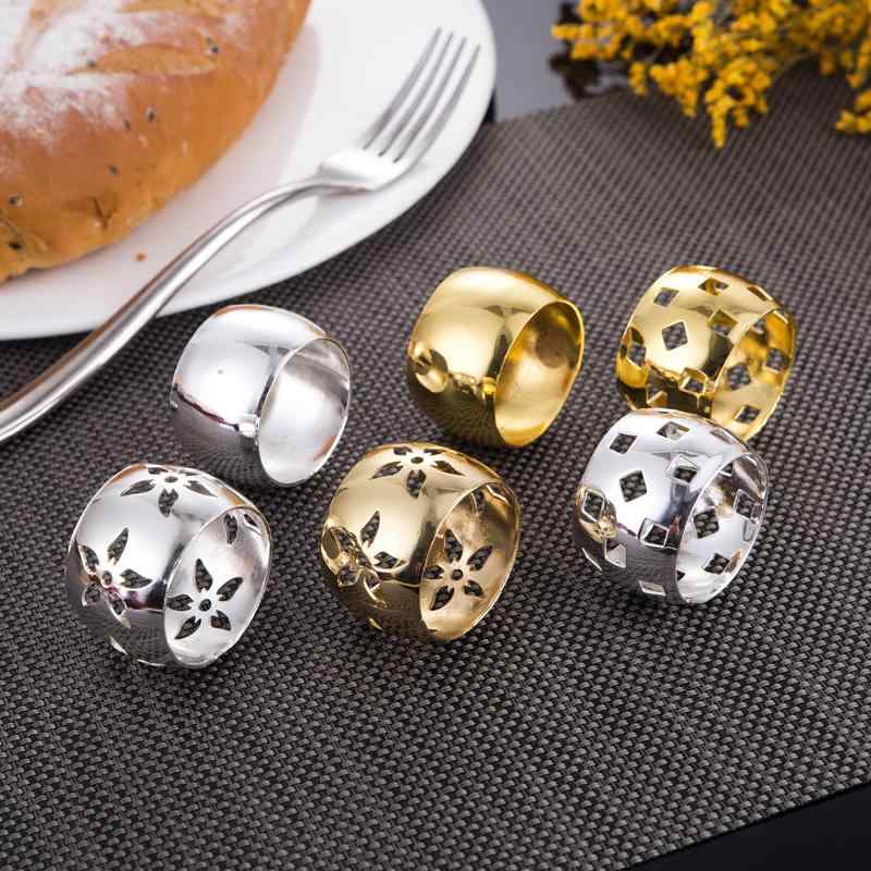 テーブルウェア ステンレス製 ドラム型 透け シンプル ナプキンリング ナプキンホルダー シルバー ゴールド 食卓飾り ルーム ディスプレイ インテリア小物