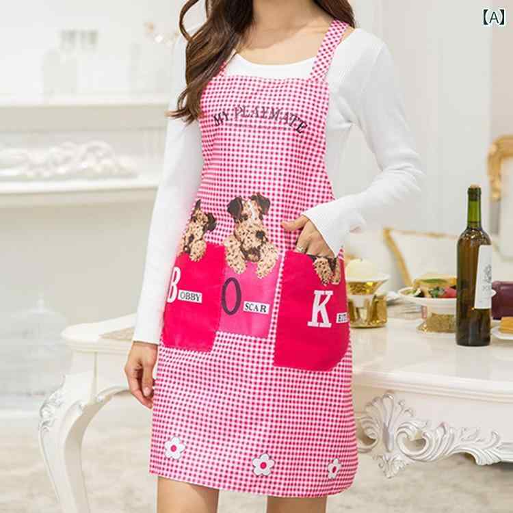 エプロン 男女兼用 おしゃれ かわいい 韓国風 ベスト型 フリーサイズ キッチン 料理 作業用 汚れ防止 ..