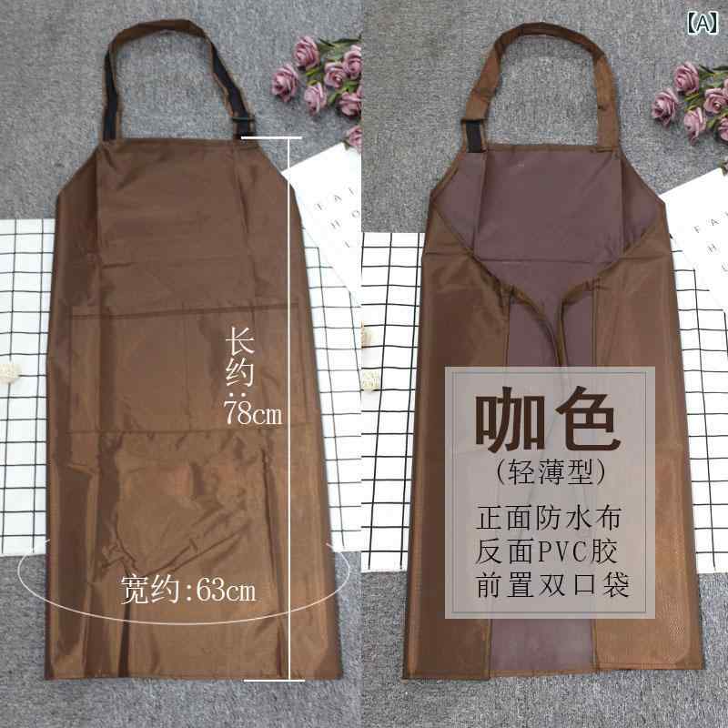 エプロン 大人 男女兼用 韓国風 おしゃれ 薄手 軽量 防水 防油 ノースリーブ キッ...