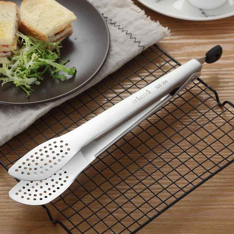 トング 304ステンレス製 キッチン 食品用 BBQ ステーキ 焼肉 揚げ物 調理器具 クッキングツール 盛り付..