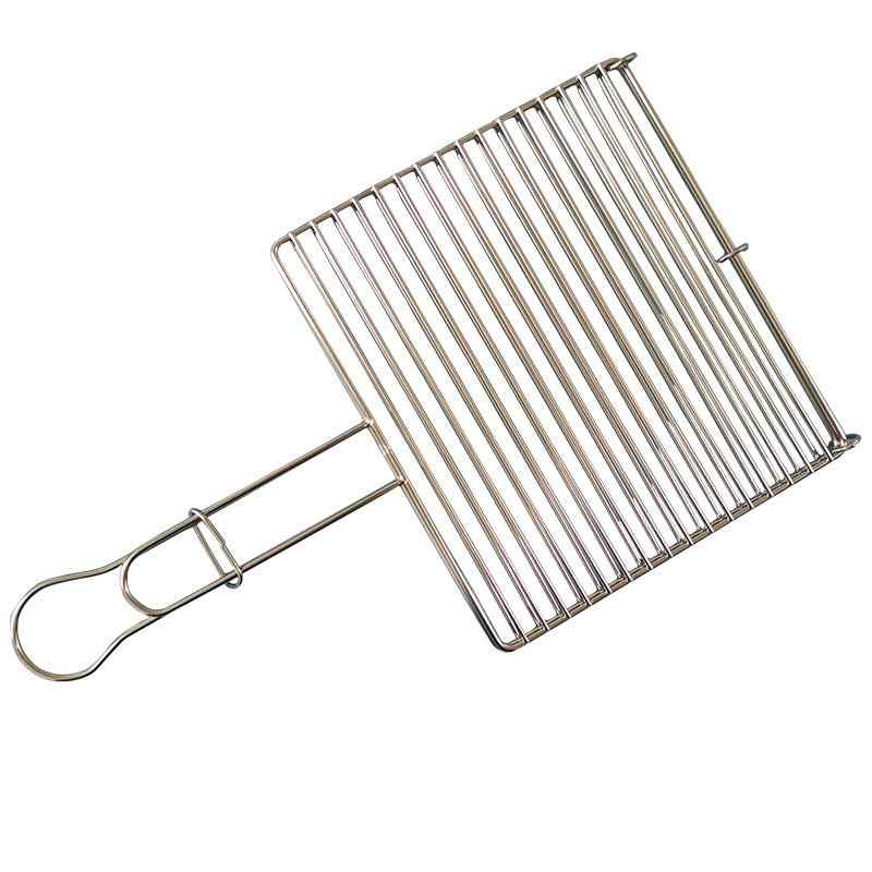 BBQグリル網 ステンレス製 クリップ 魚 野菜 鶏肉 ソーセージ用 太め 細目メッシュ 業務用 アウトドア ..