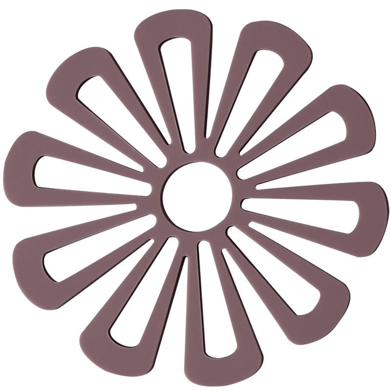 鍋敷き シリコン コースター 北欧風 断熱 耐熱 丸型 おしゃれ ランチョン テーブル保護 キッチン 食卓 滑り止め シンプル グレー くすみピンク