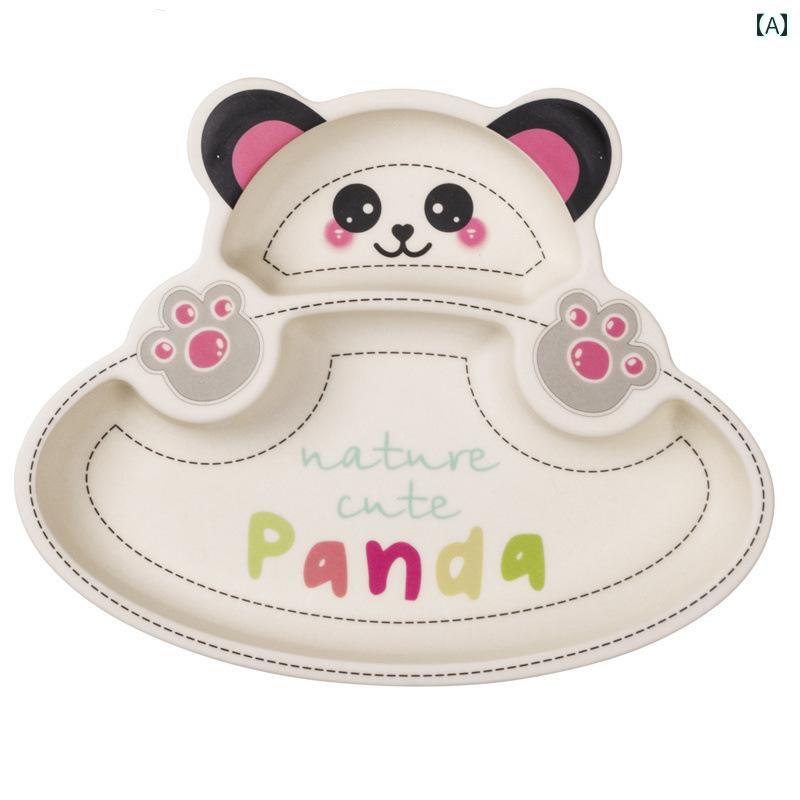 食器 ベビー キッズ 子供 バンブーファイバー 竹 仕切りプレート キャラクター かわいい 離乳食 幼児食 幼稚園 保育園 ランチプレート 2