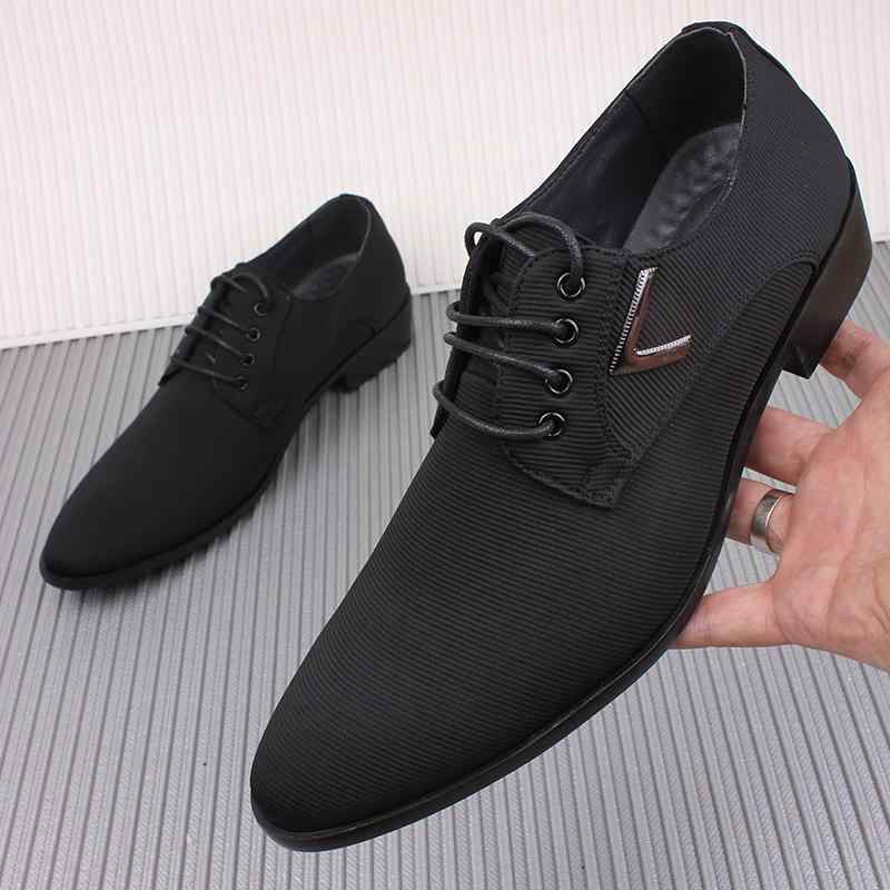 革靴 メンズ ポインテッドトゥ ビジネスシューズ シークレットインソール 裏起毛 防寒 紳士靴 レースア..