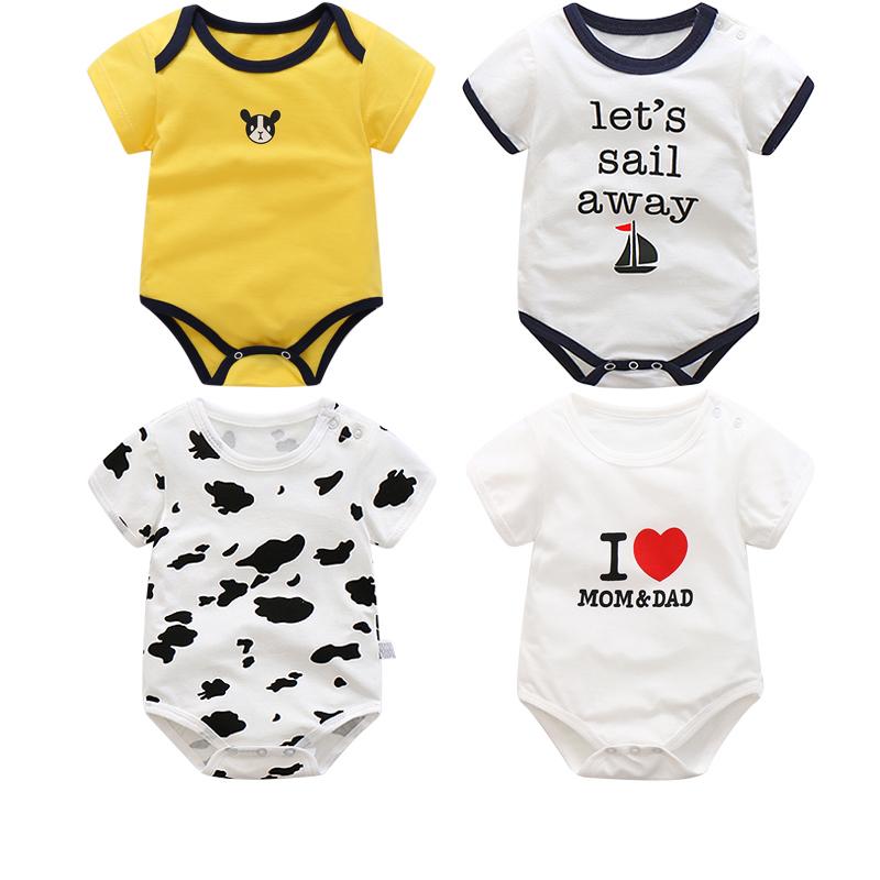 ベビー服 ロンパース カバーオール 半袖 綿 新生児 男の子 女の子 赤ちゃん 夏 薄手 肌着 吸湿性 通気性 肌触り柔らかい カジュアル 普段使い 黄 ピンク ブルー アニマル柄 3ヶ月 6ヶ月 9ヶ月 12ヶ月