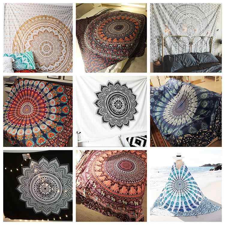 タペストリー インド風 チベット 新疆風 幾何学模様 アメリカンカントリー 壁掛け ウォールクロス ソフ..