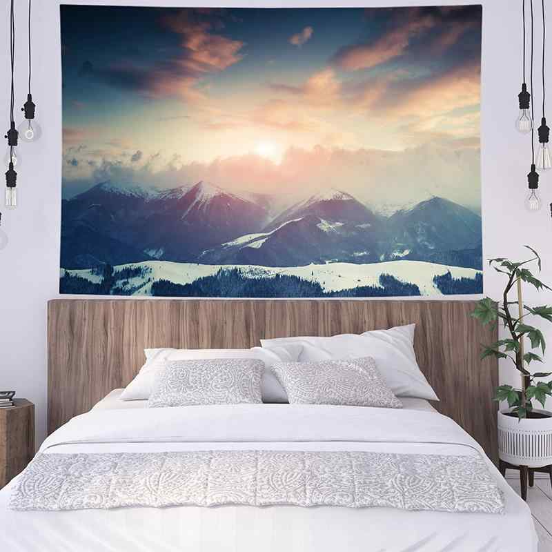 タペストリー おしゃれ 壁掛け 北欧風 風景柄 背景布 長方形 ポリエステル フリース 寝室 リビング 部..