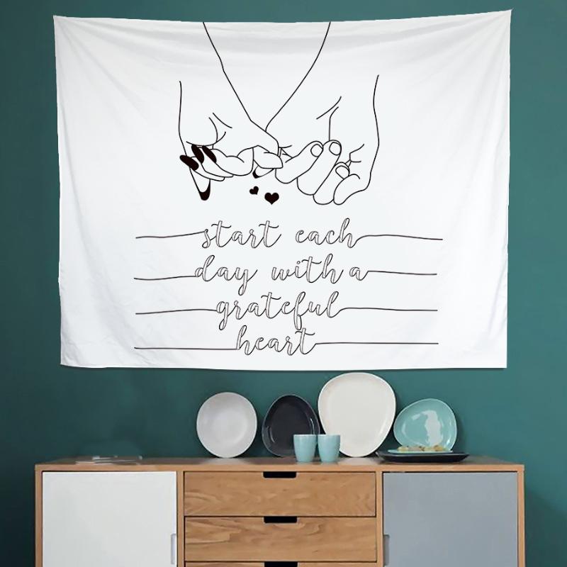 タペストリー シンプル モダン 北欧風 高画質 厚手 長方形 壁掛け ウォールデコレーション 寝室 ベッド..