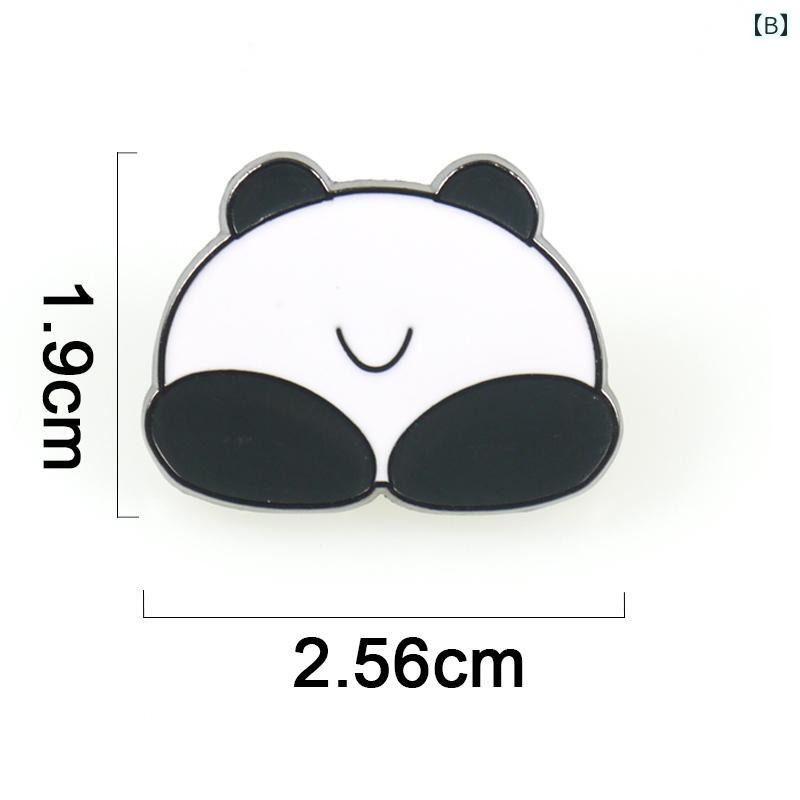 ブローチ パンダ かわいい キャラクター 個性的 ユニーク 合金製 ピンバッジ リュ...
