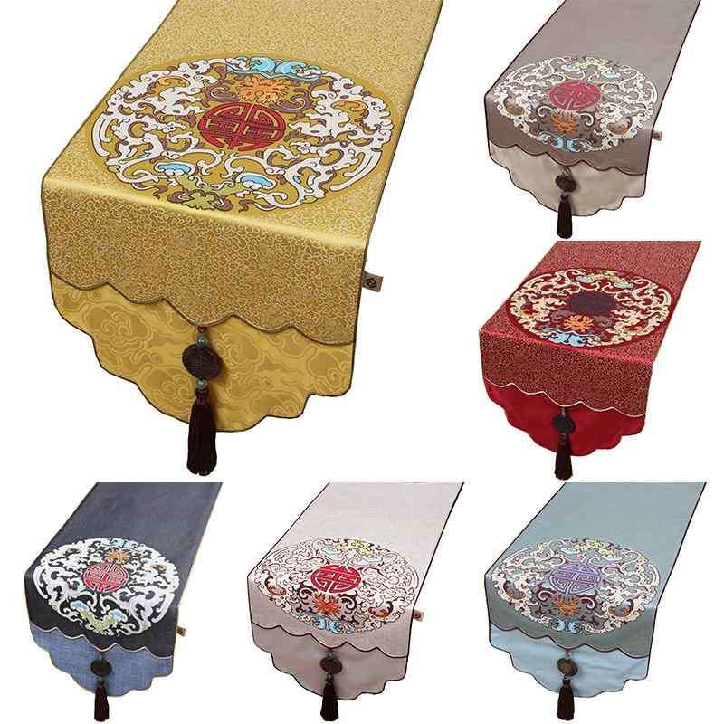 テーブルランナー テーブルクロス ベッドランナー キャビネットランナー 中国風 オリエンタル アジアン..