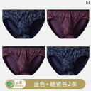 アンダーウェア メンズ 男性用 三角パンツ 春夏 接触冷感 通気性 薄手 竹 再生 防臭 ミドルライズ 立体構造 4枚組 セクシー おしゃれ