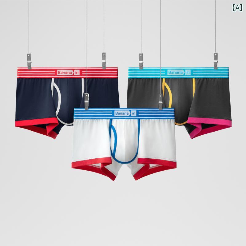 ボクサーパンツ メンズ 男性用 3枚組 綿 再生 ポリウレタン 伸縮性 防臭 通気性 吸湿速乾 スポーツ 普..