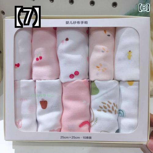 タオルハンカチ 子供 かわいい ガーゼ セット ハンドタオル 綿 ベビー コットン 綿 女性 レディース ギフト