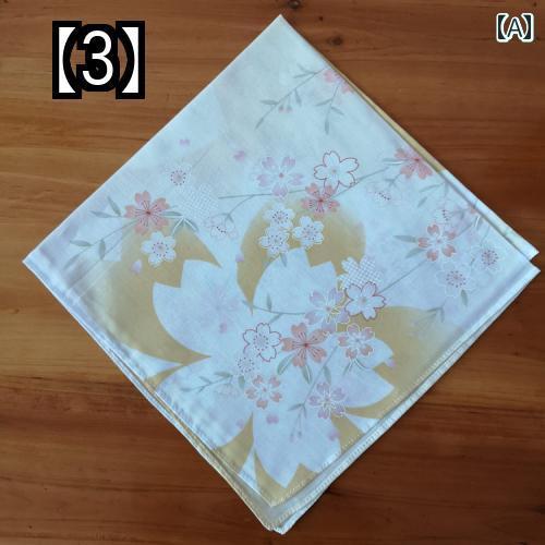 ハンカチ ガーゼ スカーフ 美しい 桜 女性 綿素材 汗拭き タオル 吸汗 性 小さめ 正方形 花柄 おしゃれ