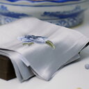 ハンカチ レディース スカーフ 正方形 汗拭き 薄手 母の日 プレゼント オフィス おしゃれ エレガント シンプル 刺繍 花 青 グレー 紫