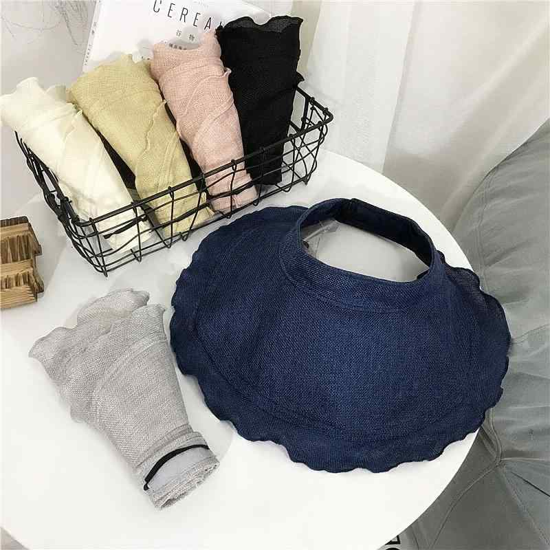 サンバイザー つば広 レディース 帽子 ワイド UVカット 日除け 紫外線対策 サンハット 通気性 遮光畳める 夏 ビーチ 旅行 白 ベージュ ピンク おしゃれ 韓国 コットン リネン