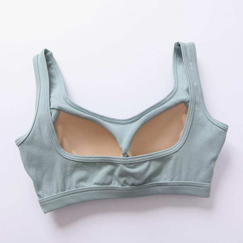 ブラトップ レディース カップ 一体型 タンクトップ 無地 幅広ストラップ スポーツ ヨガ ノンワイヤー バックUネック クロスバック Vネック 春夏
